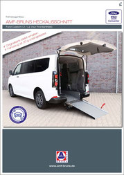 Titelblatt vom Produktblatt "AMF-Bruns Heckausschnitt - Ford Custom"