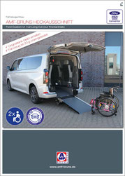 Titelblatt vom Produktblatt "AMF-Bruns Heckausschnitt - Ford Custom"