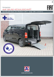 Titelblatt vom Produktblatt "AMF-Bruns Heckausschnitt - Fiat E-Scudo"