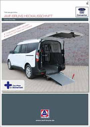 Titelblatt vom Produktblatt "AMF-Bruns Heckausschnitt - Ford Courier"