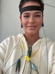 Verkabelung zur Messung mit EMG- und EEG- Sensoren