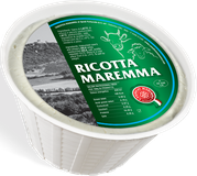 ricotta maremma mixed with cream produced with milk from cow and sheep fresh light italian tuscan cheese tuscany italy plastic basket shape form map vacuum  1500g