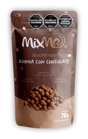 QUINOA POP BAÑADA EN CHOCOLATE CON LECHE Y ESPOLVOREADA CON CACAO. Presentación 70Grs. Origen Argentina