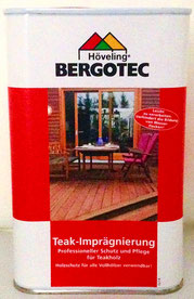 Bergotec Teak-Imprägnierung für natürliche Teakholzfarbe und natürliche Maserung