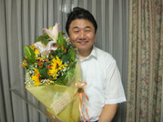 退職の際にお花をいただきました