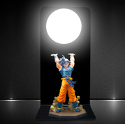 Son Goku, Energiekugel schwebt über seinen Kopf, Manga Lampe