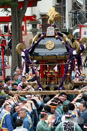 塚越稲荷神社 初午祭, 神輿渡御, 手作り神輿, 本社神輿, 埼玉県蕨市, 2016年3月13日