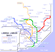 Mappa metropolitana LISBONA