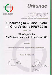 Zuccalmaglio-Chor Gold CV NRW 2010