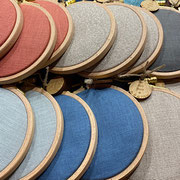 Support à broder, cercle à broder, tambour, mercerie, création au fil de l’yères, Normandie, Made in France, cadre à broder