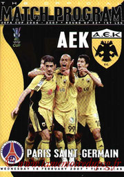 Programme  AEK Athènes-PSG  2006-07