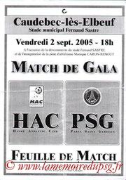 Affichette  Le Havre-PSG  2005-06