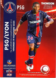 Programme  PSG-Lyon  2004-05