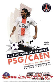 Programme  PSG-Caen  2007-08