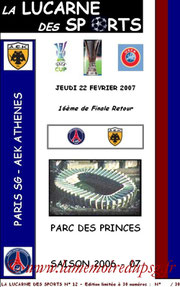 Programme pirate  PSG-AEK Athènes  2006-07