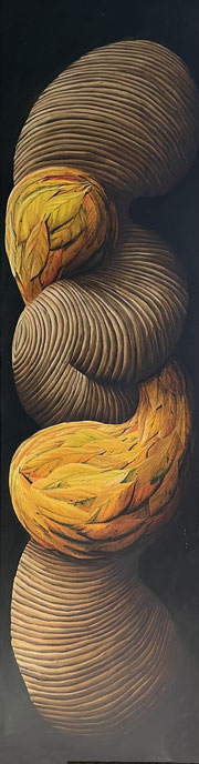 'Cherry Twist' 30 x 112 cm, Oil on canvas 2003