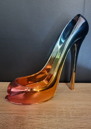 chrome sur plastique , chromage plastique , design , designer , artiste , peinture chrome, machine à chrome , machine à chromer, chaussure chromer