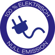AMF-Bruns Logo für E-Fahrzeuge. 100% Elektrisch. Null Emissionen.