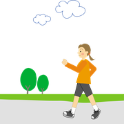 ウォーキングする女性