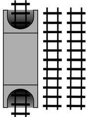 線路のトンネルのイラスト