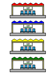 建物が無い小さな駅のイラスト