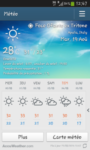 La météo du jour