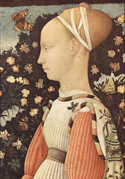Antonio Pisanello, “Ritratto della principessa Ginevra d'Este”, 1435-1449
