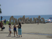 der Strand in Malaga