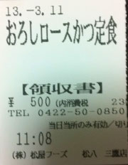 ※チケットの半券です。