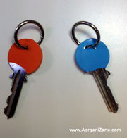 llaves codificadas por colores con anilla -www.AorganiZarte.com