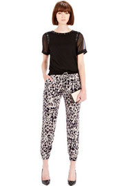 Warehouse animal print formal jogger