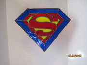 Accent Pieces like this custom Superman window glass sun catcher