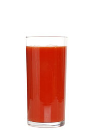 Sicher immer rot - Tomatensaft.