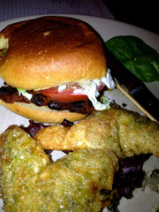 Black Bean Slider and Fried Ravioli