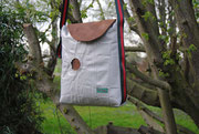 Umhängetasche, Recyclingtasche, Airbag, Silbertasche, sportlich