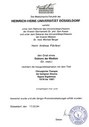 Dissertation  Dr. med. Färber   Chirurgische Therapie der benigenen Struma    Eigene Ergebnisse   1976  bis 1987   Heinrich-Heine-Universität Düsseldorf