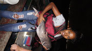 Devya catching ariid catfishes in the Demerara Estuary