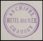 "Hotel des Iles Chausey" cachet.