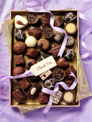 Box of delicious looking chocolates