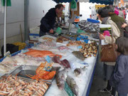 Marché, Blangy sur Bresle, poissons, légumes, fruits