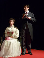 "The Importance of Being Earnest" March 2011...Gudrun Tockner (Gwendolen), Anna Holzer (Ernest)