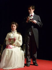 "The Importance of Being Earnest" March 2011...Gudrun Tockner (Gwendolen), Anna Holzer (Ernest)