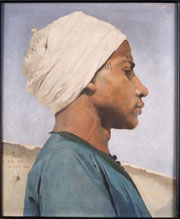 Paul Leroy (1860-1942), Portrait d’un jeune guide arabe, huile sur toile, 1884, Musée des beaux-arts de Brest.