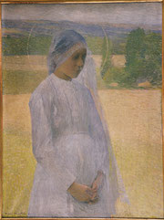 Henri Martin, Jeune Sainte, huile sur toile, 1891, musée des beaux-arts de Brest.