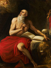 Le Cavalier d'Arpin, Saint Jérôme, huile sur toile, musée des beaux-arts de Brest.