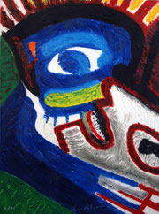 Bengt Lindstrom, série Odyssée, numéro 3, 1982, gravure, collection artothèque du musée des beaux-arts de Brest métropole. © ADAGP, Paris 2016.