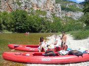 Halte au bord du Tarn (pour se restaurer et se baquer)