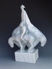Zsolnay Figurine, Don Quijote, 1970s