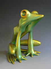 Zsolnay Frog Figurine, 1970s