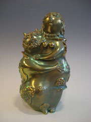 Zsolnay, János Török, Faun and Woman, 1980s